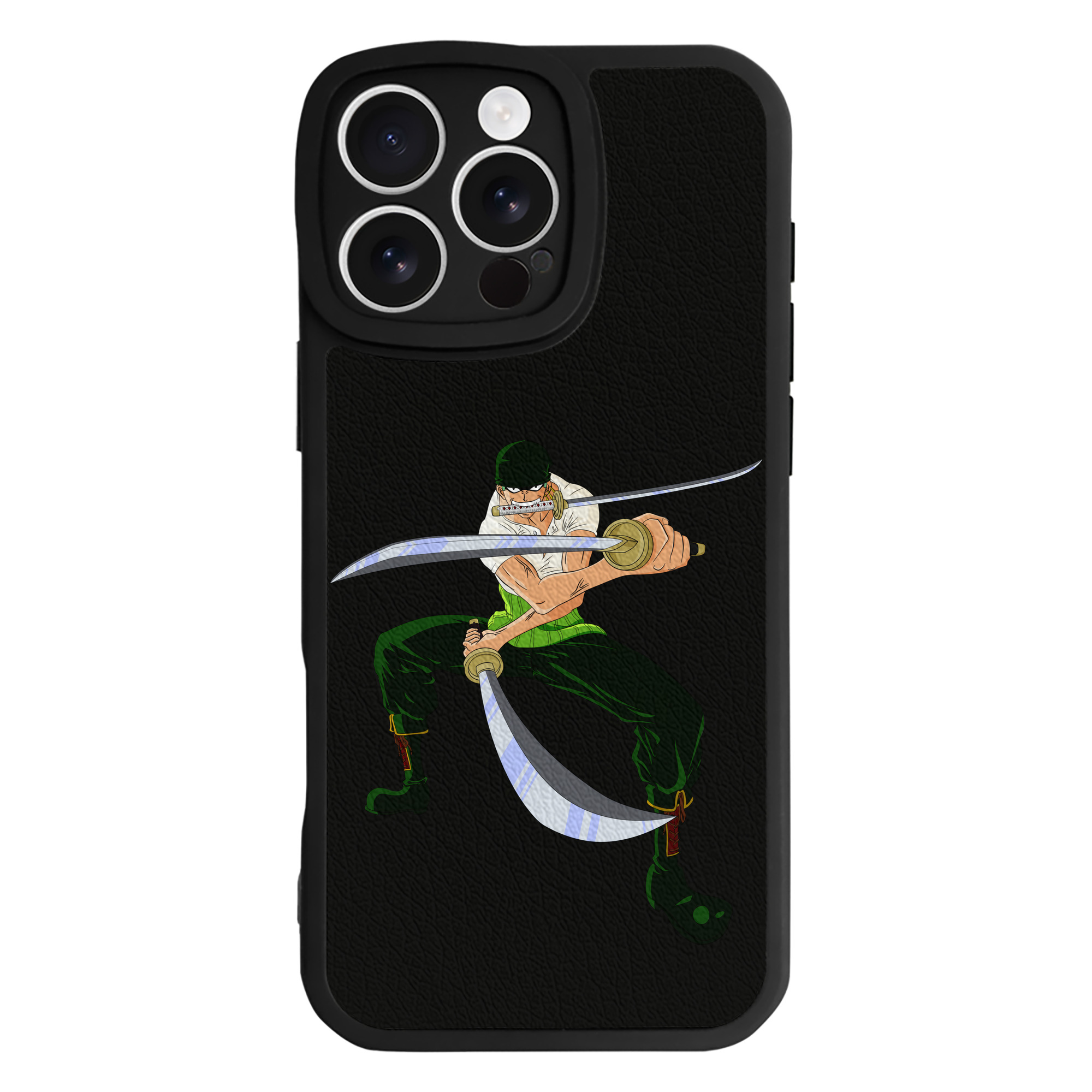 （画像用） ワンピース ロロノア・ゾロ ONE PIECE Roronoa Zoro 【iPhone 16シリーズ対応】シリコンスマホケース（レザー調） 材質：シリコン